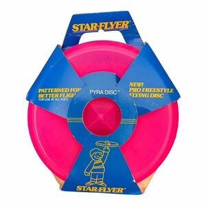 Vintage Star Flyer Pyra Disc Frisbee Hot Pink